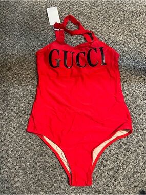 Gucci Red One-Piece Swimsuit